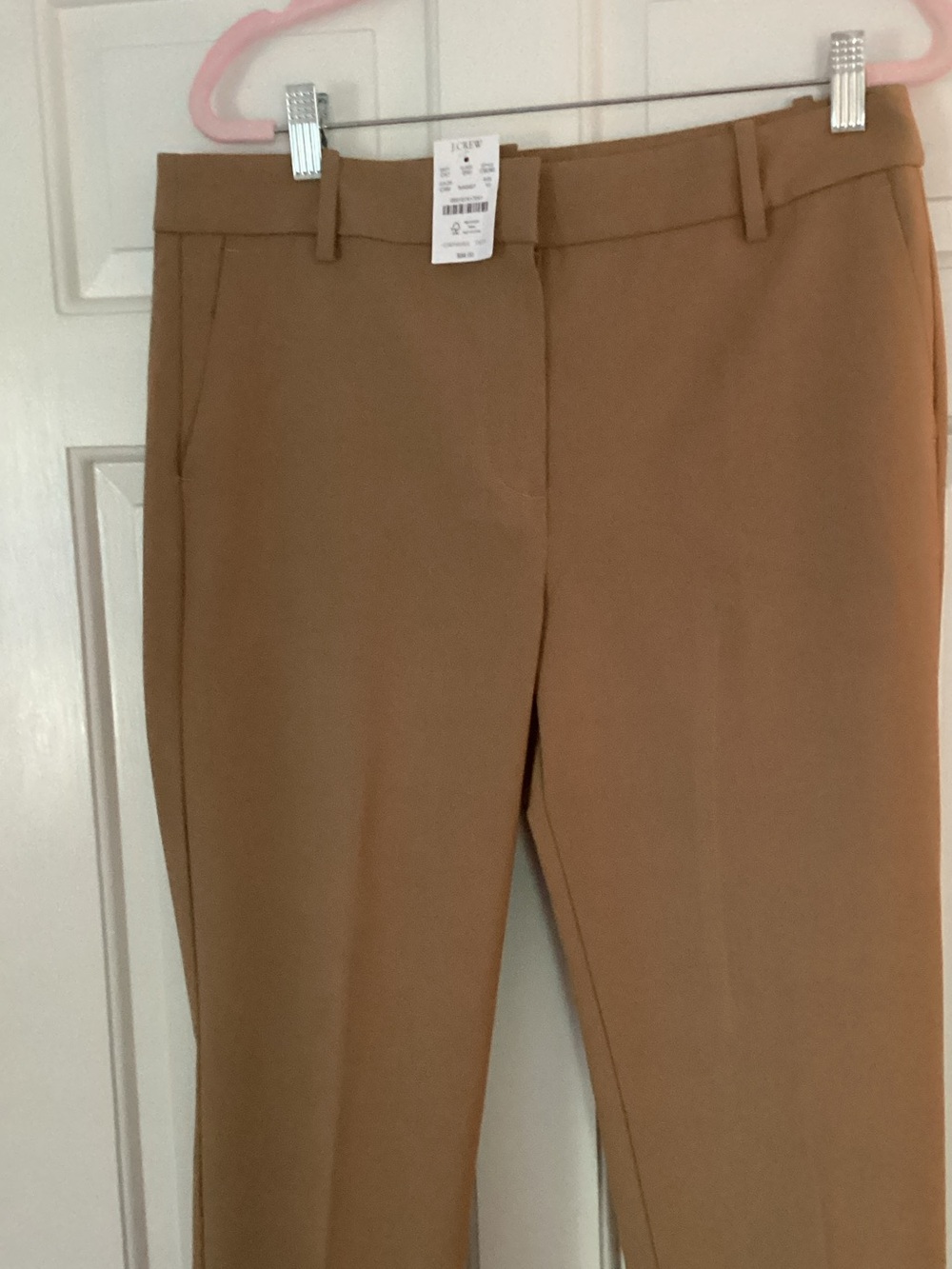J. Crew Tan Straight-Leg Trousers